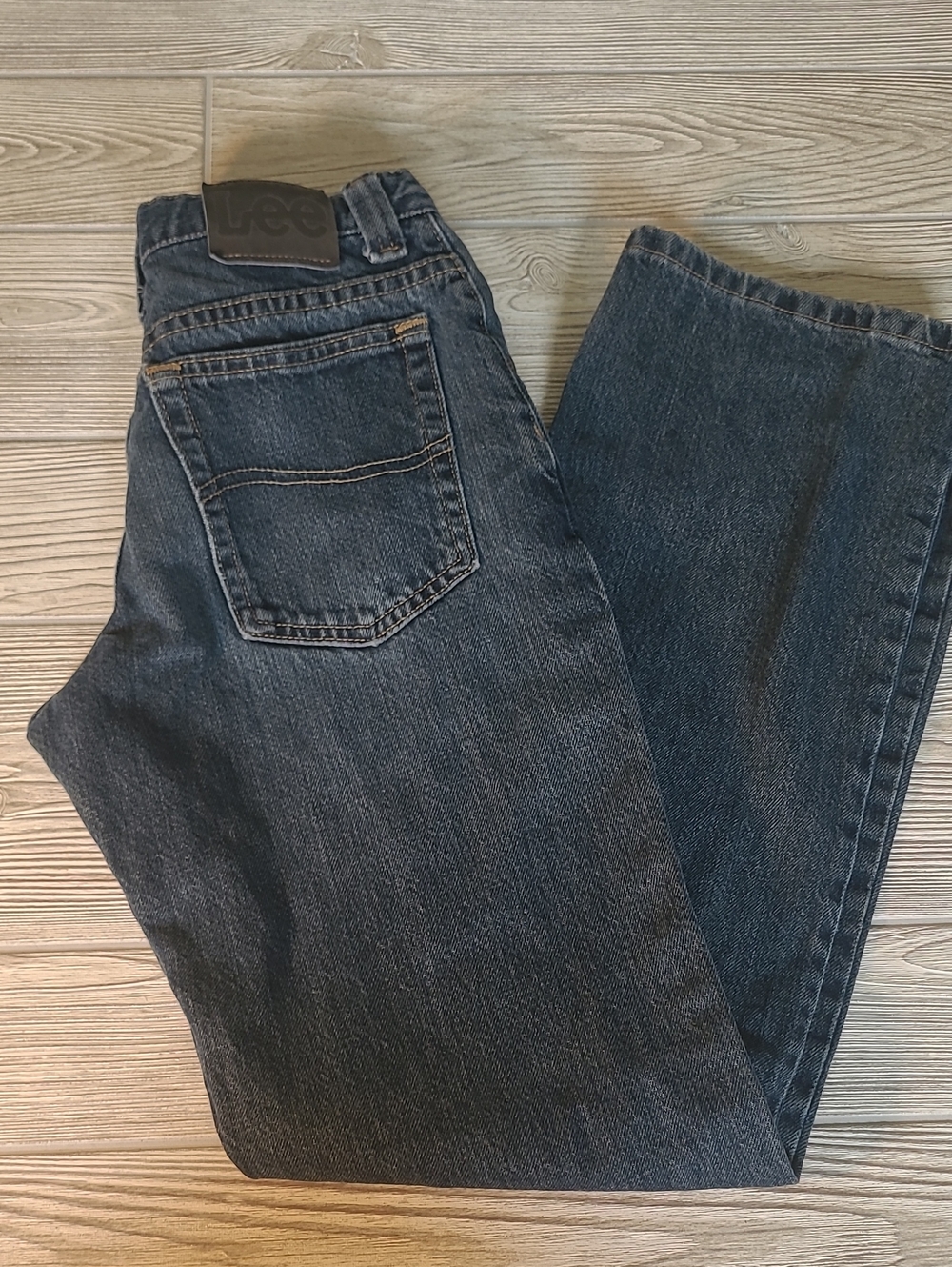 Lee Boy's Size 16 Indigo Straight Jeans
